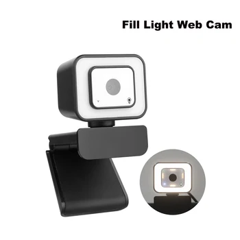 HD 1080P Kamera, Kompiuteris PC Web Kamera Su Mikrofonu-Live Transliacijos Vaizdo skambučius Konferencija Workcamara Užpildyti Šviesos Web Cam