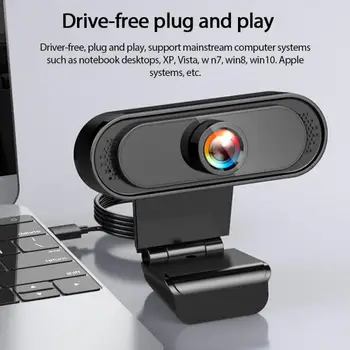 HD 1080P Kamera Mini Kompiuteris PC WebCamera Su Mic Pasukti KOMPIUTERYJE, Web Kamera, Kamera-Live Transliacijos Vaizdo skambučius Darbo