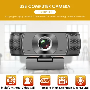HD 1080P Kamera su integruotu Mikrofonu, USB PC Kompiuteris Web Kamera Automobilio Brūkšnys Cam Windows 10/8/7 MacOS Android Kameros