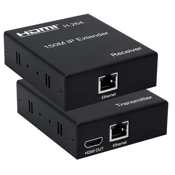HDMI extender 120M 100M cat5e/6 kabelis IR HDMI TCP&IP remiantis remti vienas TX N RX