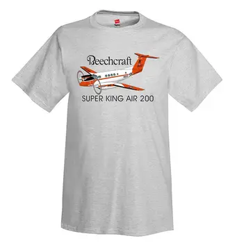 Hip-Hop Naujovė T Marškinėliai VYRIŠKI Prekės ženklo Drabužių Beechcraft Super King Air 200 Lėktuvas T-Shirt - Asmeniniams su Savo Tee Marškinėliai