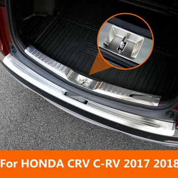 HONDA CRV C-RV 2017-18 nerūdijančio plieno Išoriniai Interjero Galiniai Kamieno Bamperis Nusitrinti Plokštė Durų Slenksčio apdailos Auto Priedai