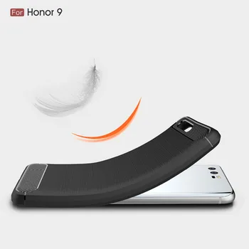 Huawei Honor 9 8 Atveju Silicio Atveju Huawei Honor 9 8 Padengti Minkšta Anglies Pluošto Šepečiu Mobiliojo Telefono Fundas Coque Etui Priedų