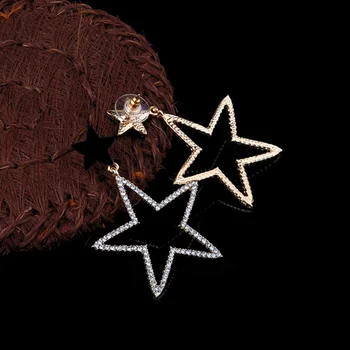 Inkrustacijos Kristalų Didelis penkiakampės Žvaigždės, Pakabučiai, Auskarai Moterims Moteriški Žavesio Papuošalai