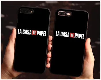 Ispanija TV La Casa de papel telefono dėklas Skirtas iphone 6 6s Plius 5s 7 8 plius XR XS MAX Juoda silikono atveju 