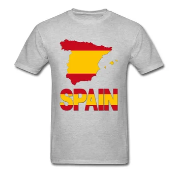 Ispanijos Vėliava Žemėlapis T-shirt Žmogui, Juoda T Shirt Mens Vasaros Drabužių Medvilnės Tshirts Užsakymą Grupių Tee Draugu Dovana Viršūnės