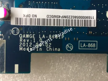 Išbandyta QAWGE LA-8681P Lenovo G585 motininę plokštę su AMD E1 cpu (turi HDMI Port + 2 Ram Slots )
