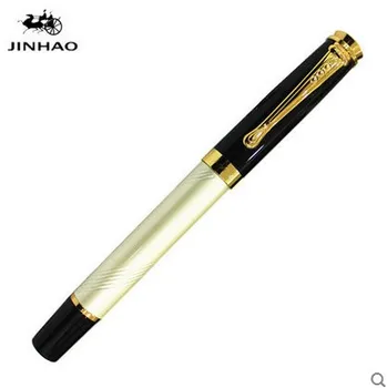Jinhao 500 balta linija drožyba modelio rašiklis su metaliniu roller ball pen papildymo naujovė gimtadienio dovana, Be Pieštukų Dėžutę