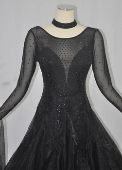 Juodoji Salė, Konkurencijos Šokių Suknelės Moterims Aukštos Kokybės Seksualus Standartinių Sportinių Šokių Sijonas Suaugusiųjų Valsas Šokių Suknelė
