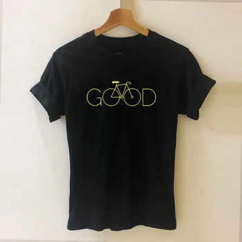 Juokingas Gyvenimas Yra Geras Dviratis Marškinėliai Naujas Mados Atsitiktinis Trumpas Rankovės Medvilnės Trumpomis Rankovėmis Bicycler T-Shirt Moterims