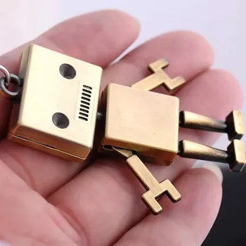 Juokingi Šviesą Mechanikas Key Chain Kūrybinė Asmenybė Kilnojamojo Robotas KeyChains Vyrų ir Moterų Mados Automobilių Maišelį paketų prižiūrėtojų raktinę Pakabukas