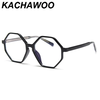 Kachawoo aštuoniakampis akinius moterims, optiniai akinių rėmeliai vyrų akiniai didelis daugiakampio TR90 juoda skaidri naujųjų metų dovanos 2021
