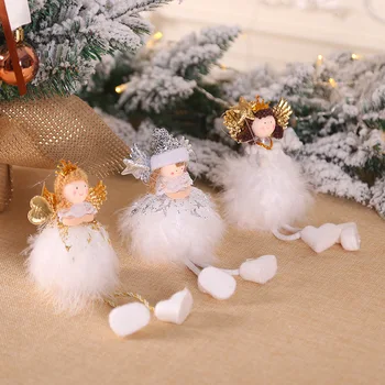 Kalėdų Dekoracijos, Puošybos Mielas Baltas Angelas Darbalaukio Langų Apdaila Lėlės Kalėdų Medžio Apdaila Pakabukas Vaikams Dovanų