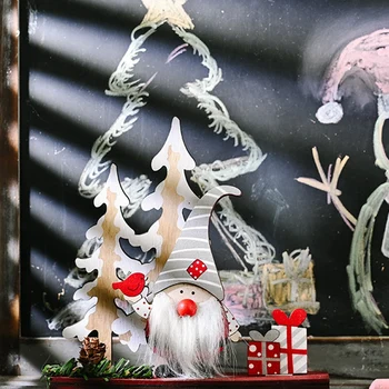 Kalėdų Papuošalai Medines Pušies Kankorėžis Dvigubo Medžio Miško Vyras Puošybos Medinės Beveidis Lėlės, Papuošalai