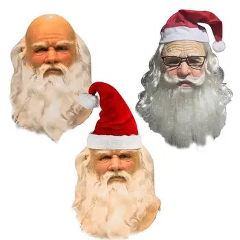 Kalėdų Silikono Galvos Apdangalai Santa Claus Juokinga Kaukė Suaugusiųjų Cosplay Veiklos Rekvizitai Atostogų Šalis, Kalėdų Dekoracijos