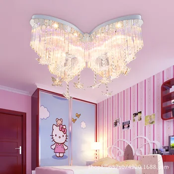 Kambarį kristalų lubų lempa spalvų kristalų lempos pagrindinis miegamasis šiltas, romantiškas vestuvių kambarys, vaikų lempos