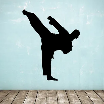 Karate / Taekwondo Sienos Lipdukas - Nuolatinis Ateityje Kovos Meno / Sporto Siluetas Modelis vientisas Paketas Kūrybos Plastiko