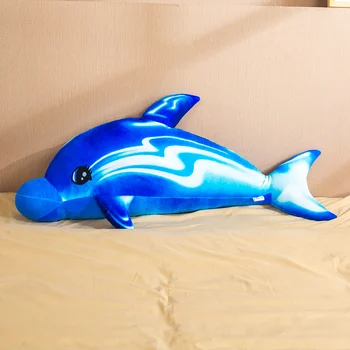 Karšto Naujas Rainbow Delfinų Pliušiniai Žaislai Kawaii Spalvinga Minkštos Lėlės, Įdaryti Medvilnės Gyvūnų Plauko Pagalvę Kūrybos Merginos Kalėdų Dovanos