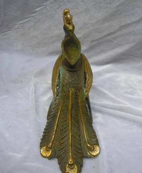 Kinija bronzos gild išdrožtos skulptūros bauda phoenix Smilkalų Degiklis statula