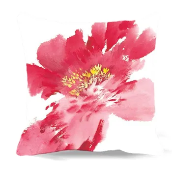 Kinijos dažai, tapyba gėlės Animacinių filmų kvadratinių Pagalvės užvalkalą Gėlių Spausdinti medvilnės poliesterio Minkšta Kėdė, sofa namo automobilių Sėdynės