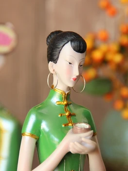 Kinijos Retro Stiliaus Moteriški Papuošalai Dervos Tarnaitė Zen Simbolių Baldų Viešbutis Office Figūrėlės Apdailos Namų Reikmenys Menas