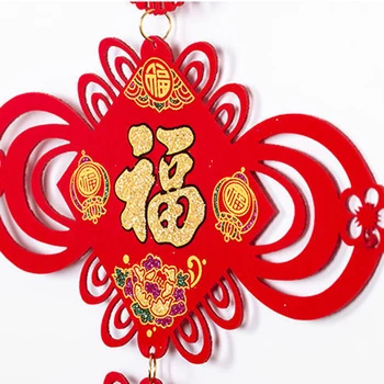 Kinų naujieji Metai Pakabukas Keturių Simbolių Dvieilis Pakabukas Naujųjų Metų Aukso Apdaila J99Store