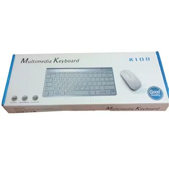 Kuwfi 2.4 G Belaidę Klaviatūrą, Pelę nustatyti, Combo USB Imtuvas Slim Kelių Spalvų Klaviatūros, Pelės Rinkinys Ultra Plonas PC/Laptop/TV BOX