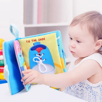 Kūdikių Bamblys Medžiaga Knyga Daugiafunkciniai Mygtukai Ir Batraiščių Dėvėti Drabužiai Pažinimo Laiko Oro Animacinių Filmų Medžiaga Knyga