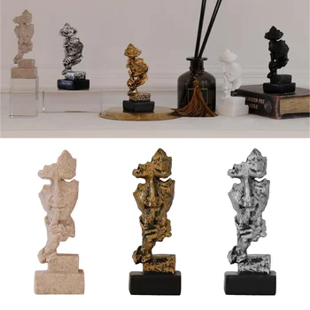 Kūrybos Abstraktus Žmogaus Veido Paveikslas Statulos, Skulptūros,tylėti Statulėlės,Mąstytojas, Statula, Skulptūra, Namų Biuro Dekoras