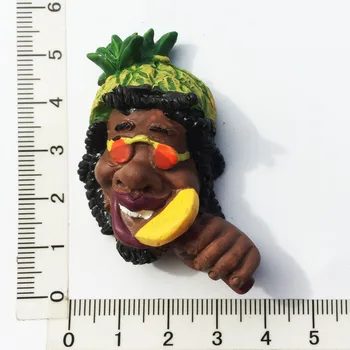 Kūrybos Magnetinio Šaldytuvas Lipdukas Jamaikos Liaudies Turizmo Suvenyrų 3D Dažytos Dekoratyvinės Amatų Kolekcija Šaldytuvas Magnetas Dovana