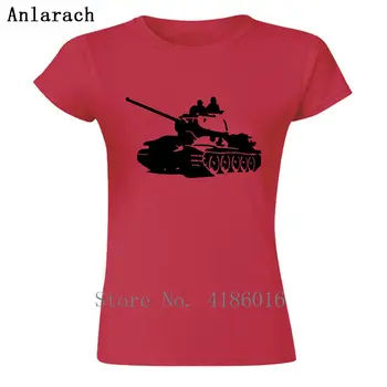La Maxpa Asmenybės Naujas Mados Moterų Marškinėliai Tankas T34 Rusijos T-Shirt Saulės Normalus Marškinėlius Plius Dydis HipHop Viršų