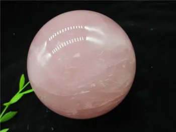Labai Didelis ! Natūralus Rožinis rožinė Kvarco Magic Crystal Healing Ball Sferoje Chakra Gydymo Reiki Akmens Drožyba Amatų kamuolys 1408g