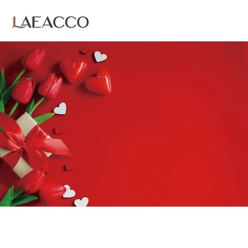 Laeacco linksmos Valentino Dieną-Raudonos Rožės Saldus Meilės Dovanos Fotografijos Fonas Fotografijos Backdrops Photocall Foto Studija