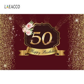 Laeacco Šventė 50-mečio Backdrops Glitters Žiedai Skaisčiai Šalies Vyresnysis Custom, Fotografija Tapetai Photozone