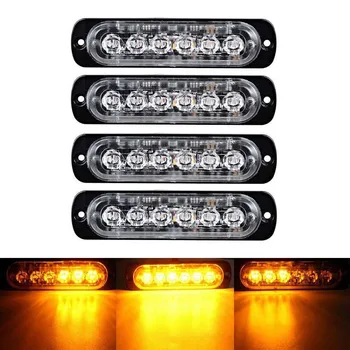 LED Strobe Šviesos, Flash Šviesos Motociklų Automobilio Galiniai Atvirkštinio Sunkvežimių Stabdžių Stabdymo Žibintas Įspėjimo DC12V LED Strobe Šviesos