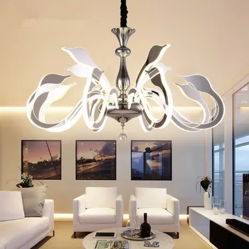 LED swan liustra Apšvietimo asmenybės Šiaurės šalių Dizaino Šviestuvo Miegamasis, Gyvenamasis kambarys su Virtuvės Sala Pakabukas Lempos Šviestuvai