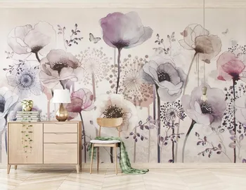 [Lipnios] 3D Akvarelė Gėlių Sodas 22 tapetų Sienos freskos Spausdinti Decal Sienų Freskomis