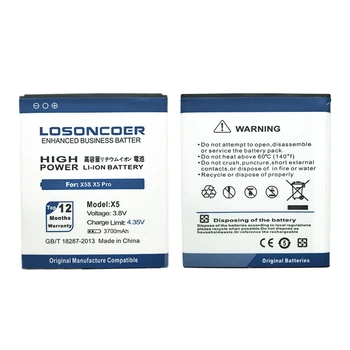 LOSONCOER 3700mAh X5 Aukštos Kokybės Baterija, Naudojimo DOOGEE X5 X5S X5 PRO Pakeitimo Li-ion Telefono Baterija