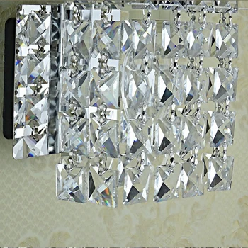 LukLoy Kristalų Sienų Apšvietimo Naktiniai Crystal Sienos Lempos Vieną Vadovas, Kūrybos Paprasta Modernus Aukso Veidrodėliai Priekiniai Miegamojo Sienos Lempa