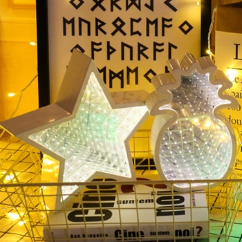 Mados 3D Naktį, Šviesos Tunelis, Šviesos Stalo Lempa Star Šviesos Stalo Lempos Pasirašyti Šviesos Kalėdų Vakarėlį Miegamasis Vestuvių Parduotuvė Puošmena