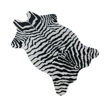 Mados Kambarį Zebra Modelio Kilimą Anti-slip Latekso Apačioje Miegamojo Grindų Kilimėlis 3D Atspausdintas Pieninių Karvių Dirbtiniais Kailio Kilimų ir Kiliminių