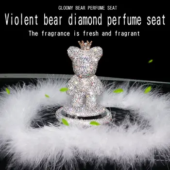 Mados Mielas diamond smurtinių padengia automobilio kvepalai sėdynės kūrybos lokys auto sumontuoti ornamentu aromaterapija transporto priemonių priedai