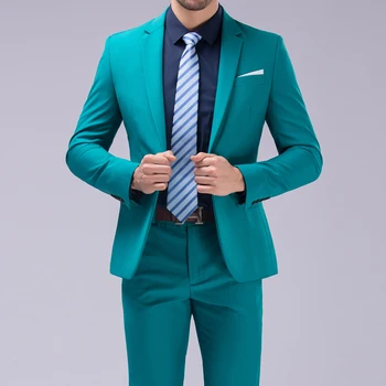 Mados Vestuvių Vyrų Suknelė, Kostiumas Trijų dalių Komplektas 2019 Slim Fit Vyrų Laisvalaikio Kostiumai Dydis S-3XL