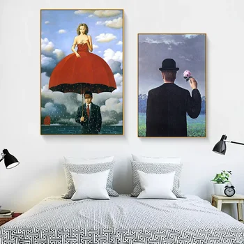 Magritte Menininkas Morden Sienos Meno Tapybos Ant Drobės Aliejaus Tapybai Už Sienos Menas Nuotraukas Akvarelė Drobė Sienos Meno Nuotrauką