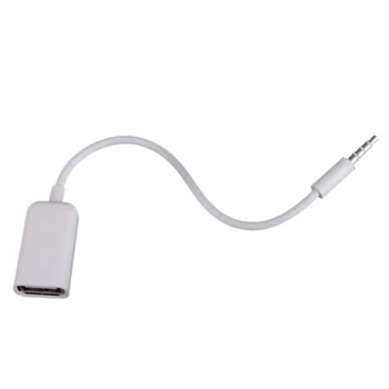 MAHA USB moterį, AUX-3.5 mm Male Jack Plug Garso Keitiklis Duomenų Kabelis Adapteris
