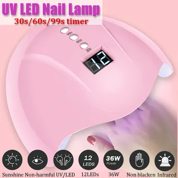 Manikiūro Rinkinys, 36W UV LED Lempos, Nagų Dailės Dažytos Pen Spiralės Taško Gręžimo Pen Šaknis Linijos Nagų Dailės Šlifavimo Juostos Papuošti Nagai Įrankiai