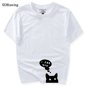 Matau, jūs Kačių marškinėliai Katė moterys T-shirt Katės gimtadienio Moterų drabužiai Naminių Kačių gerbėjas Juokingi Grafikos tees vatos pagaliukai lašas laivas