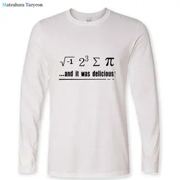 Medvilniniai vyriški marškinėliai ilgomis Rankovėmis Marškinėliai Vyrams, Print T Shirt O-Kaklo teeshirts Matematikos lygtis, mokytojas marškinėliai