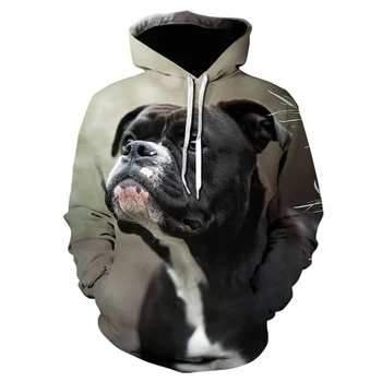 Mielas Pug šuo 3D Spausdinimo Hoodies Žiemos Moterų/Vyrų hoodie gyvūnų harajuku Puloveris Kostiumas vyrams drabužius cool coat Palaidinukė 2020 m.