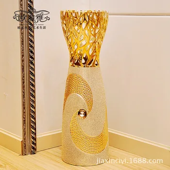 Modernus C Kūrybos kambarį grindų, keramikos vaza auksinius papuošalus elegantiškas prabangos kriaušė